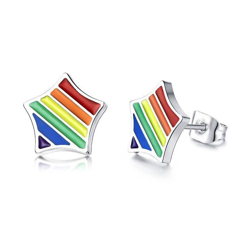 Cycolinks Pride Rainbow Star Earrings - Cycolinks