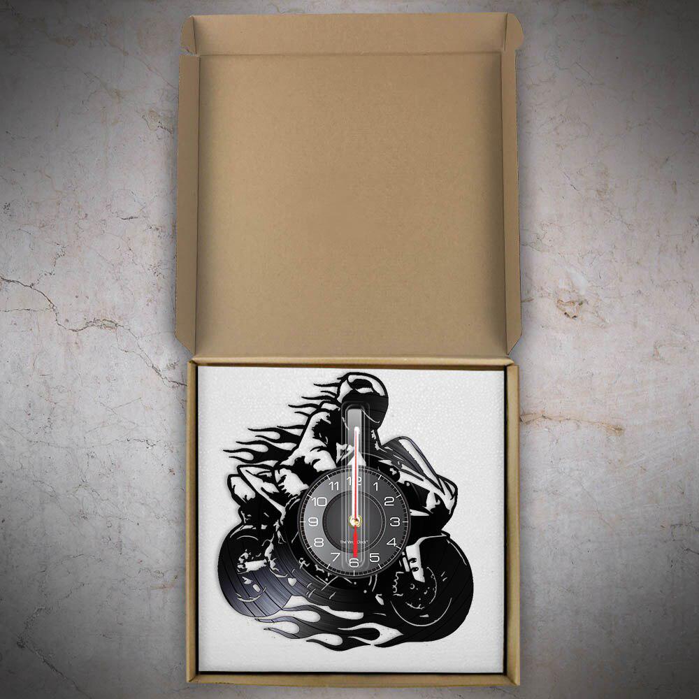 Cycolinks Professional Motorbike Rider Vinyl Clock - Cycolinks