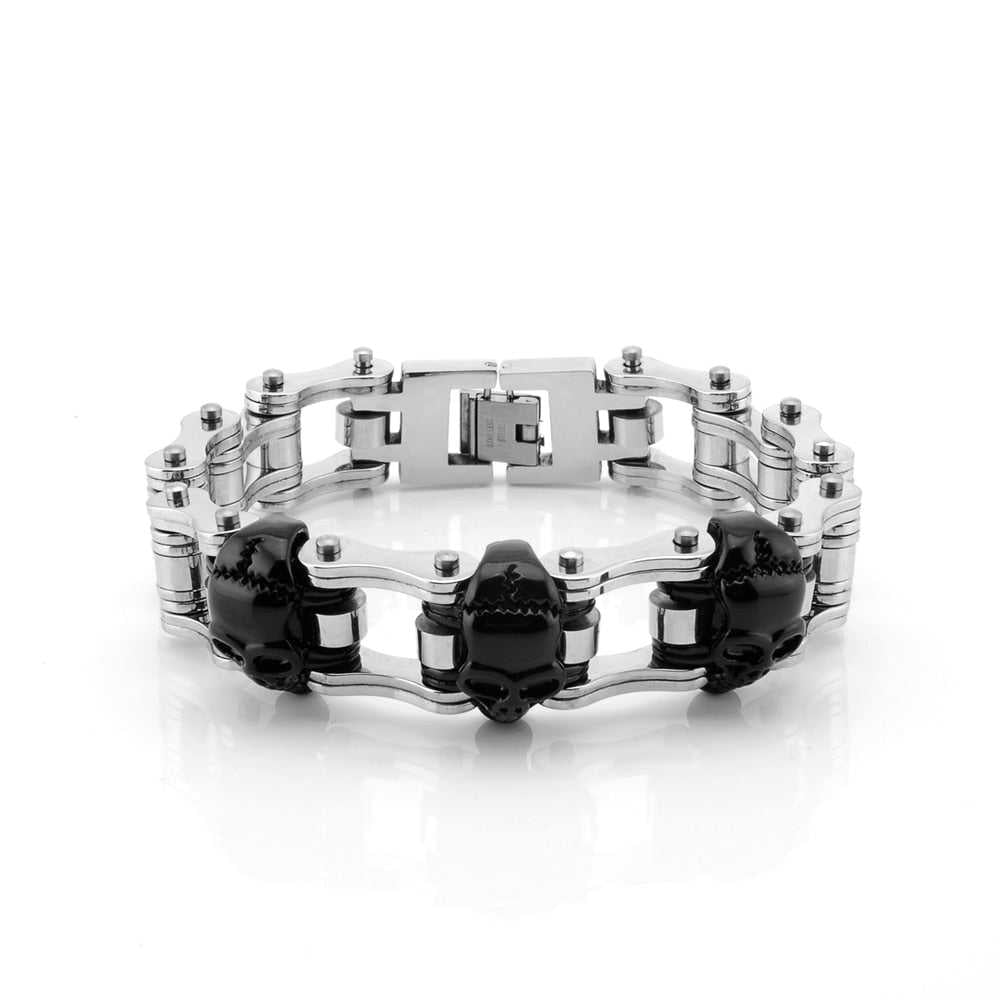 Cycolinks Skull Mens Bike Chain Bracelet - Cycolinks