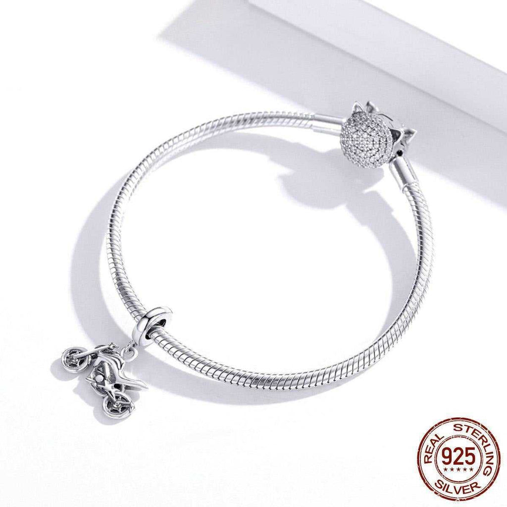 Cycolinks 925 Sterling Silver Motorcycle Charm - Cycolinks