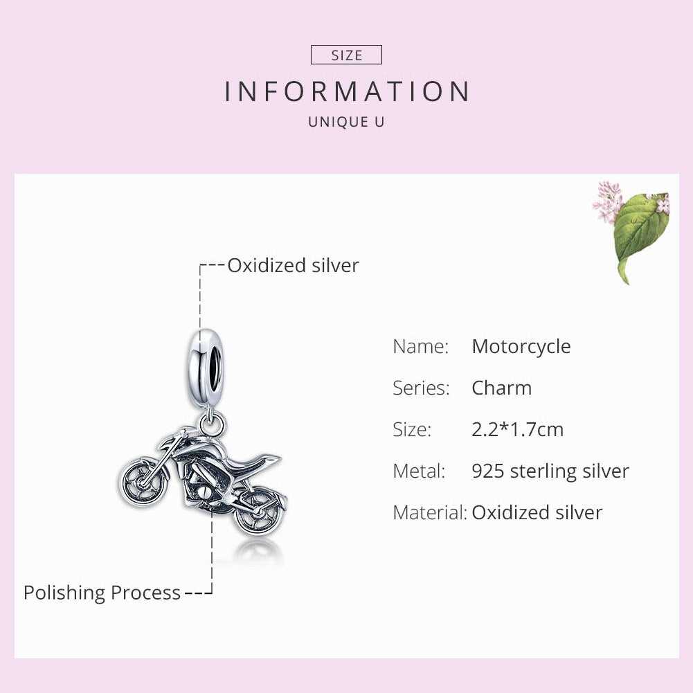 Cycolinks 925 Sterling Silver Motorcycle Charm - Cycolinks