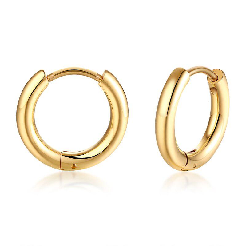 Classic Hoop Earrings in Gold colour
