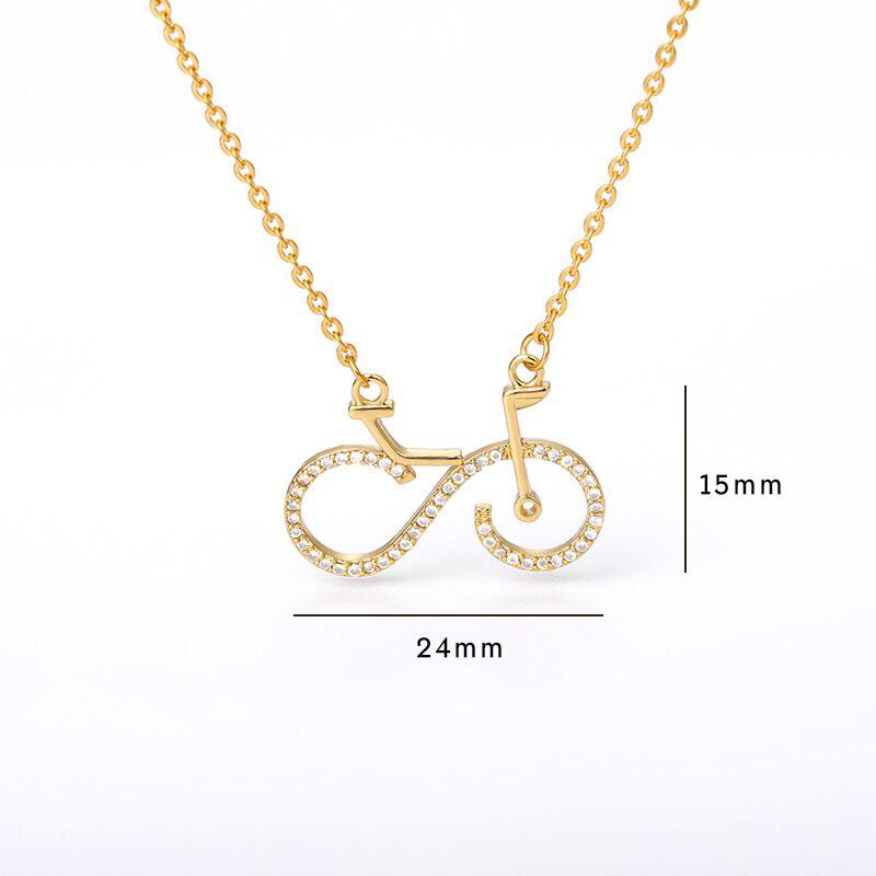 Cycolinks Bicycle Zircon Crystal Necklaces - Cycolinks