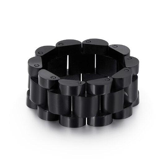 10mm Watchband Ring in Black colour