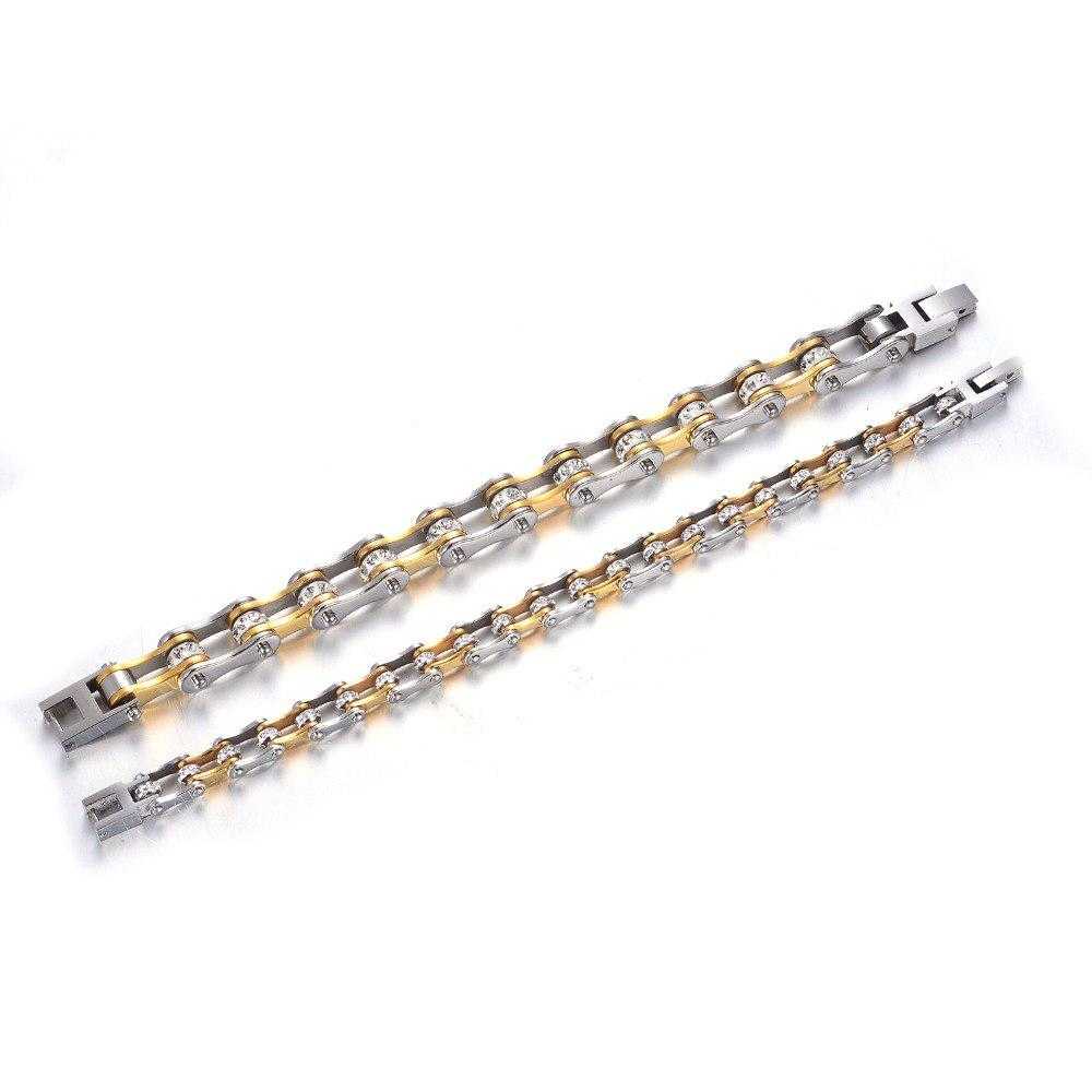 Cycolinks Titanium Gold Crystal Bracelet - Cycolinks