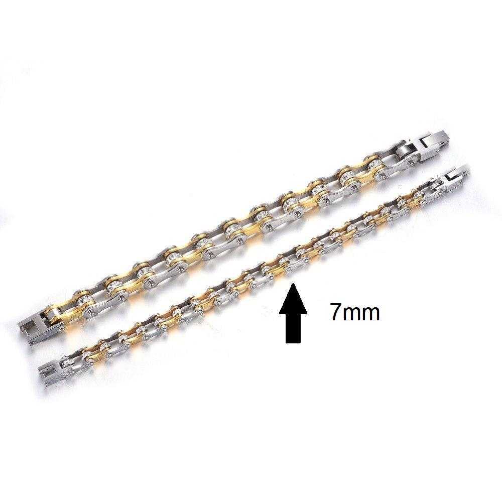 Cycolinks Titanium Gold Crystal Bracelet - Cycolinks