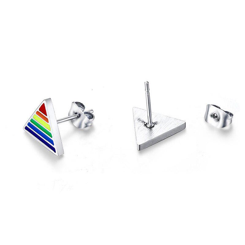 Cycolinks Pride Rainbow Triangle Earrings - Cycolinks