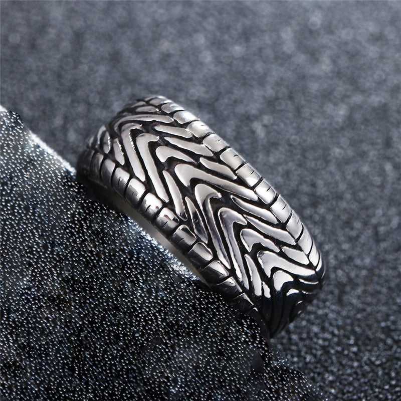 Cycolinks Vintage Punk Motorcycle Tire Ring - Cycolinks