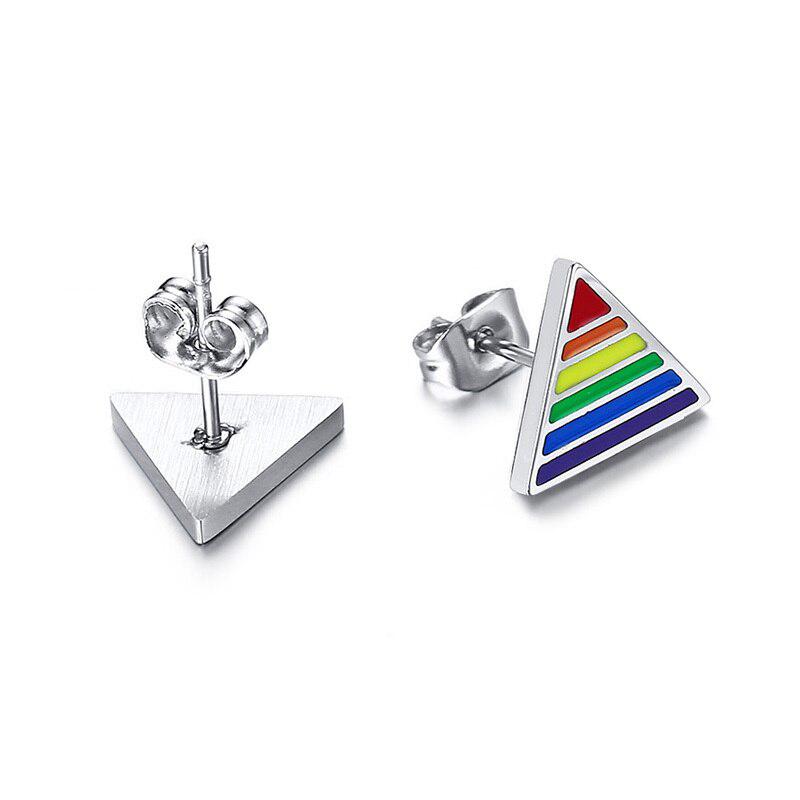 Cycolinks Pride Rainbow Triangle Earrings - Cycolinks