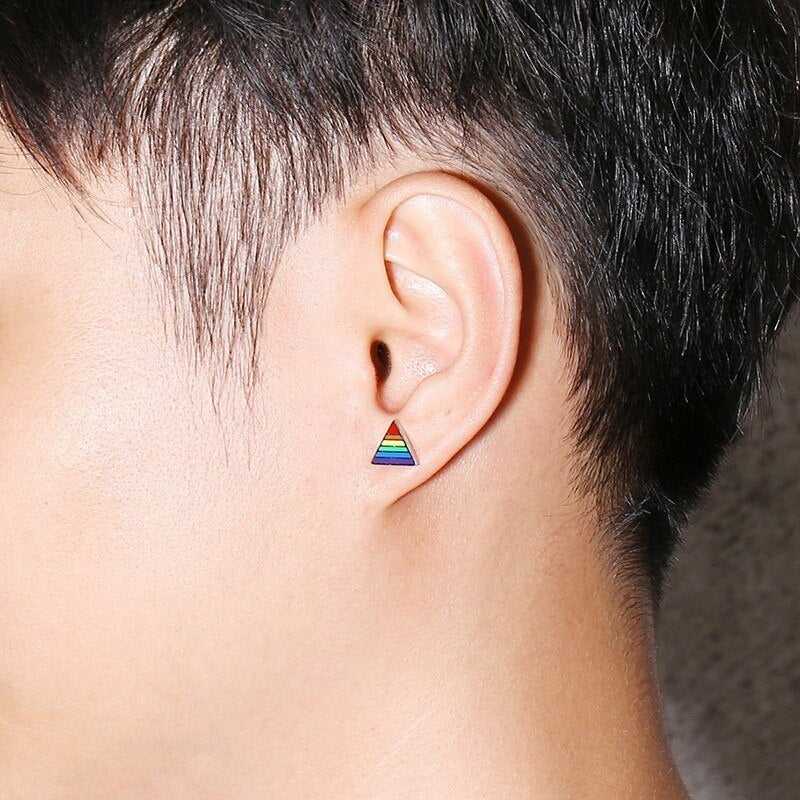 Cycolinks Pride Rainbow Triangle Earrings - Cycolinks