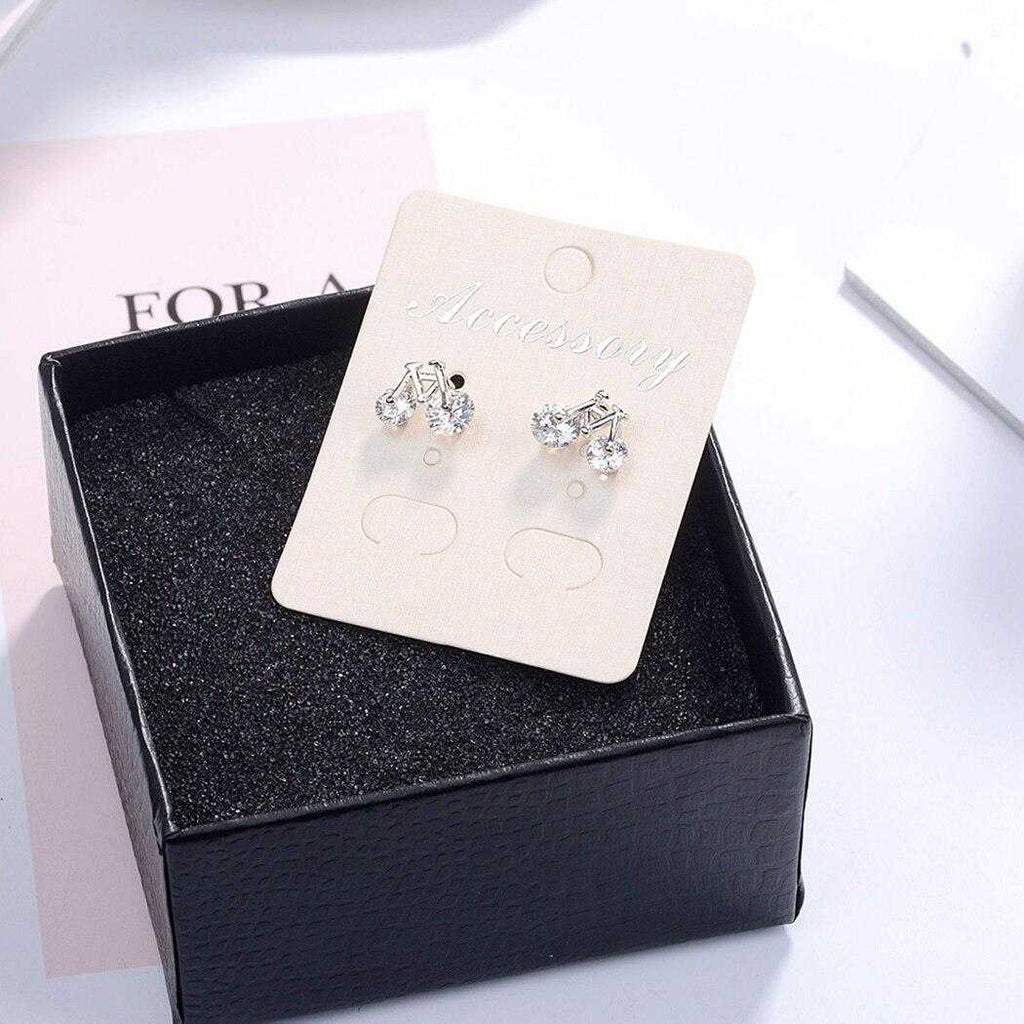 Cycolinks Cubic Zircon Bicycle Earrings - Cycolinks