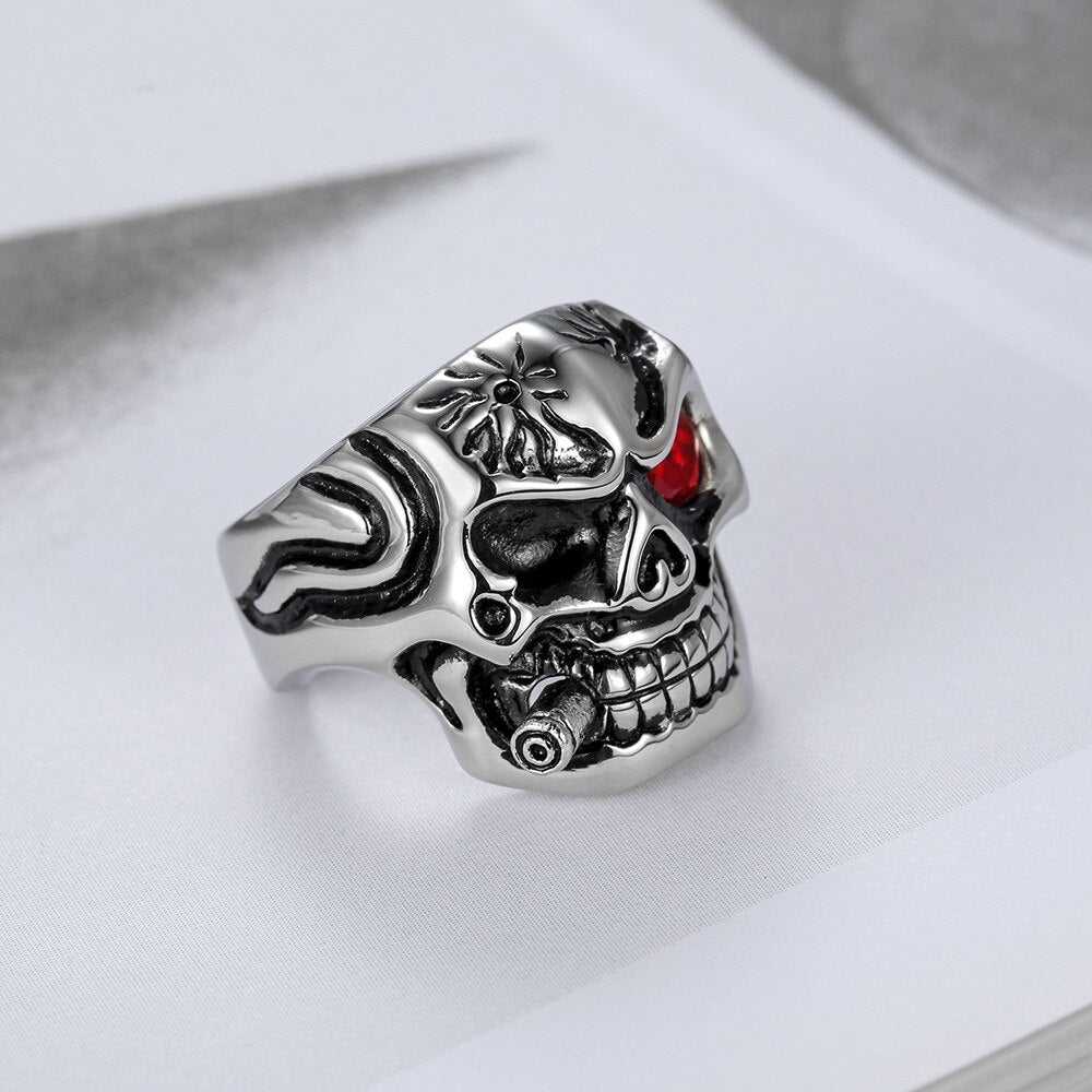 Cycolinks Smoking Skull Head Ring - Cycolinks