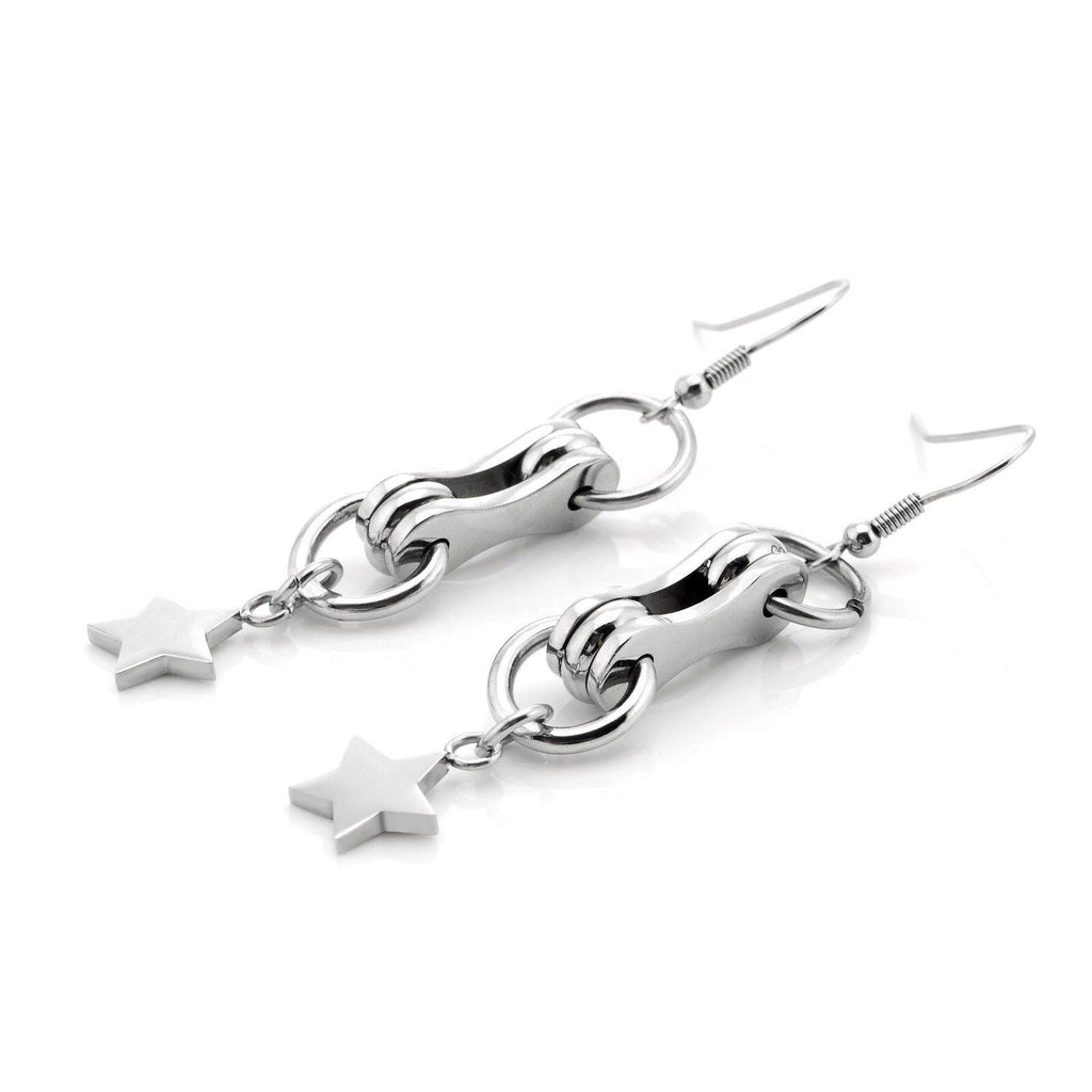 Cycolinks Bicycle Chain Link Star Earrings - Cycolinks