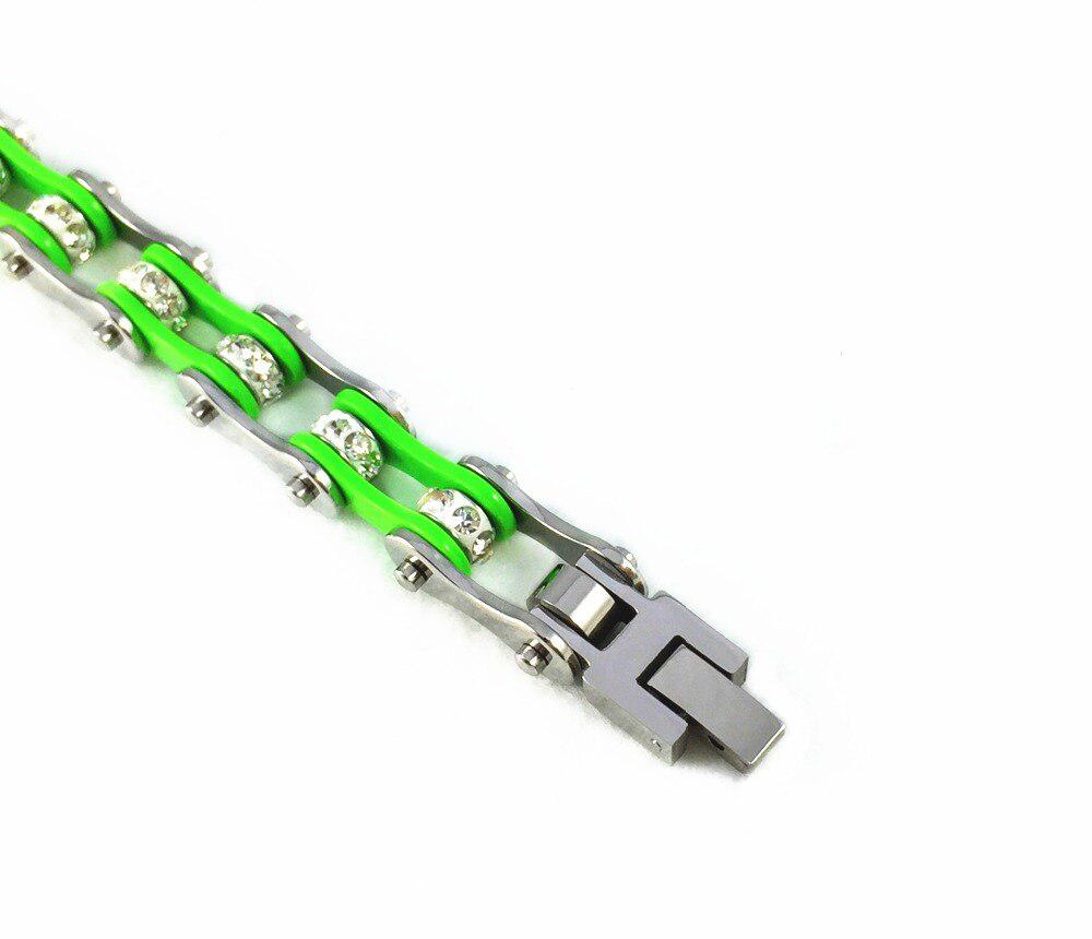 Cycolinks Green & Silver Crystal Bracelet - Cycolinks