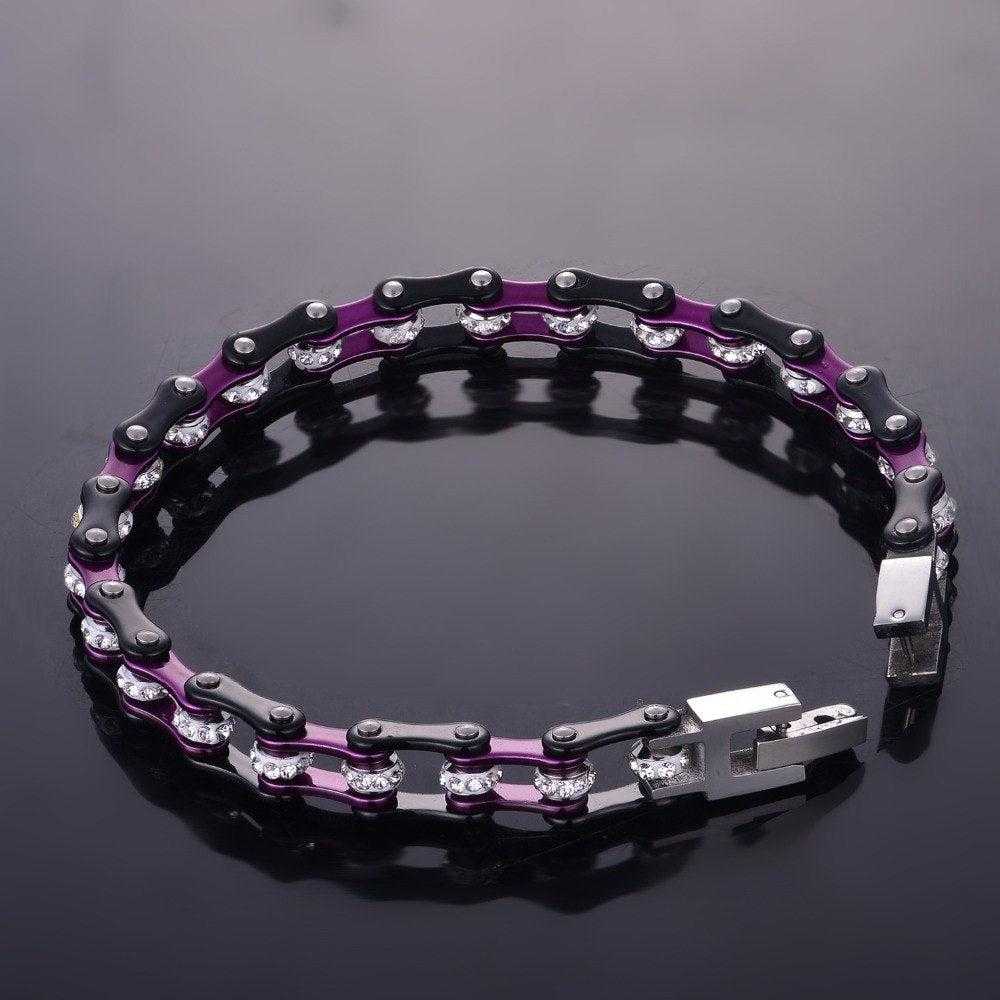 Cycolinks Purple Crystal Bracelet 7mm - Cycolinks