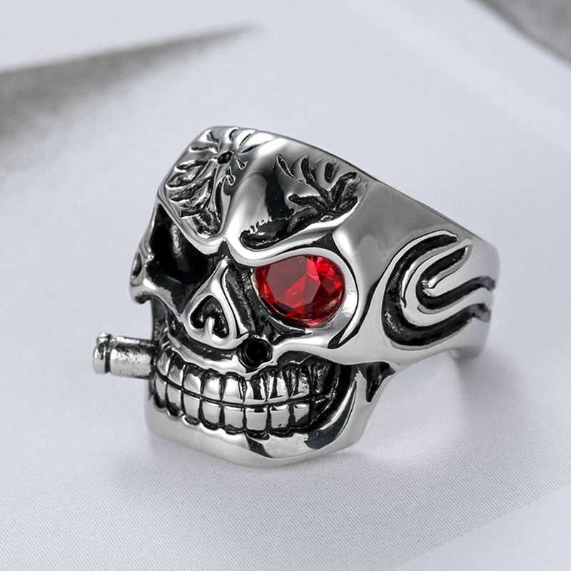 Cycolinks Smoking Skull Head Ring - Cycolinks