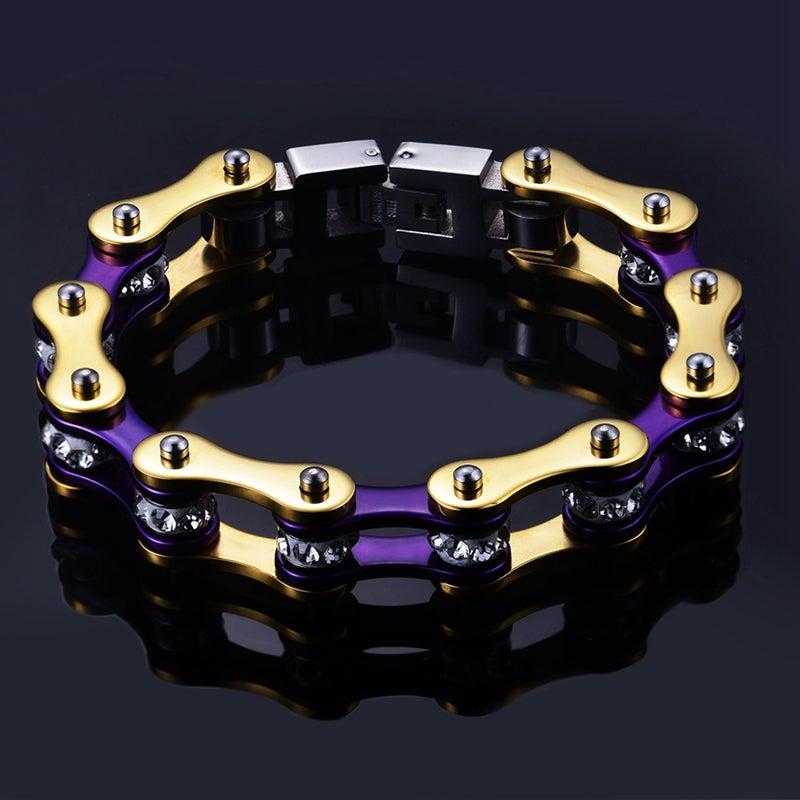Cycolinks Purple Gold Crystal Bracelet - Cycolinks