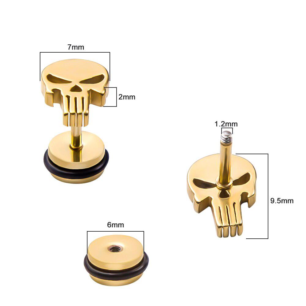 Cycolinks Skull Stud Earrings - Cycolinks