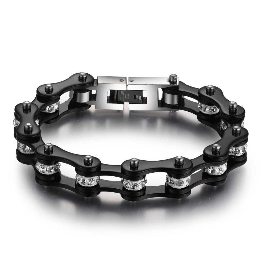 Cycolinks Black Crystal Bike Chain Bracelet BOGOF - Cycolinks