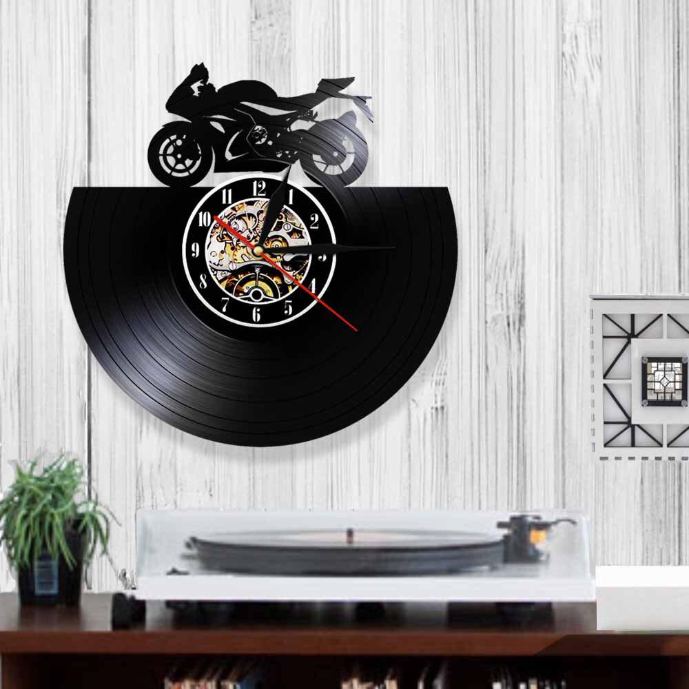 Cycolinks Motorbike Silhouette Vinyl Clock - Cycolinks