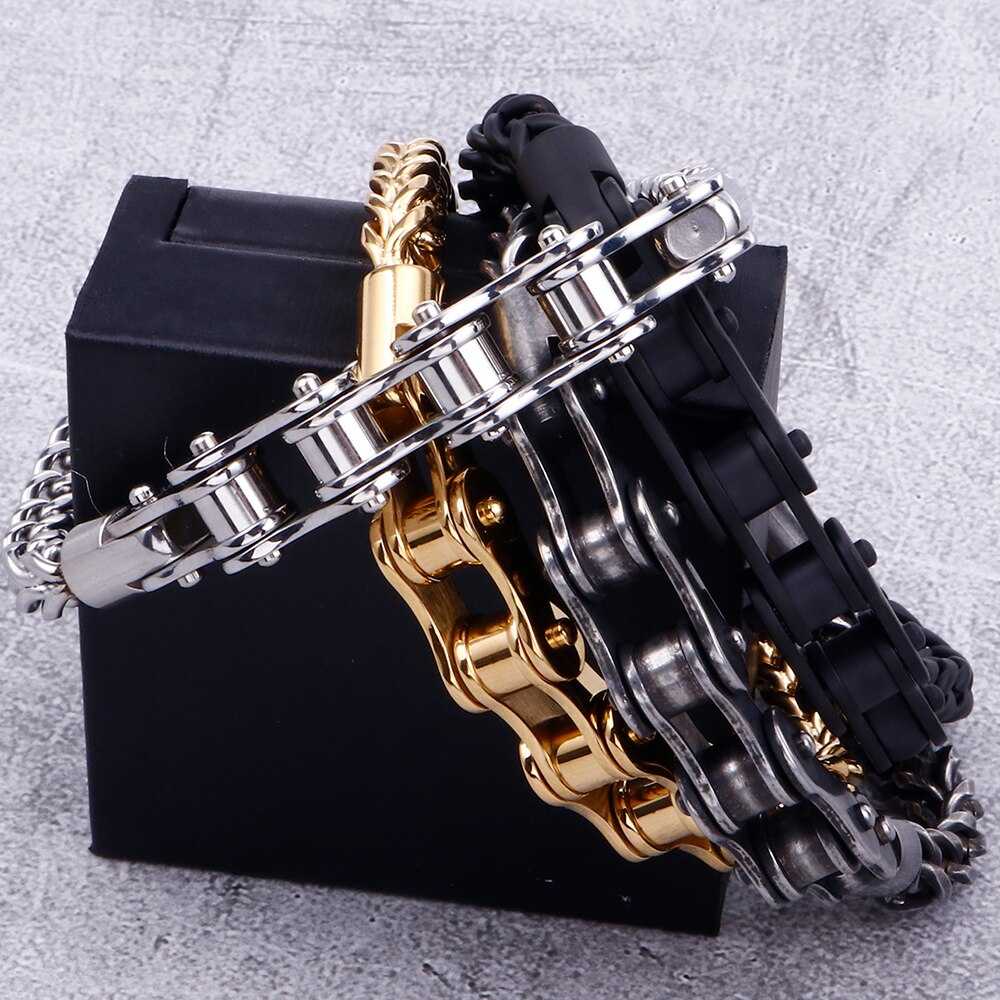 Cycolinks Stainless Steel Cast Metal Bike Chain Bracelet - Cycolinks