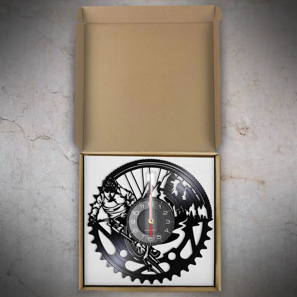 Cycolinks Mountain Bike Mountains Vinyl Clock - Cycolinks