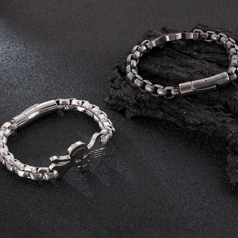 Cycolinks Skull & Driver Chain Bracelet - Cycolinks