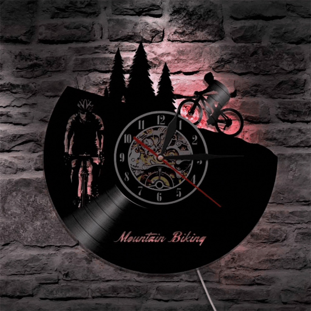 Cycolinks Bicycle Rider Silhouette Vinyl Clock - Cycolinks