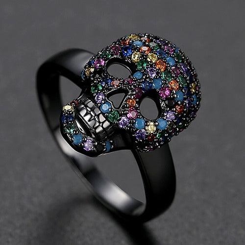 Cycolinks Copper Zircon Skull Ring - Cycolinks