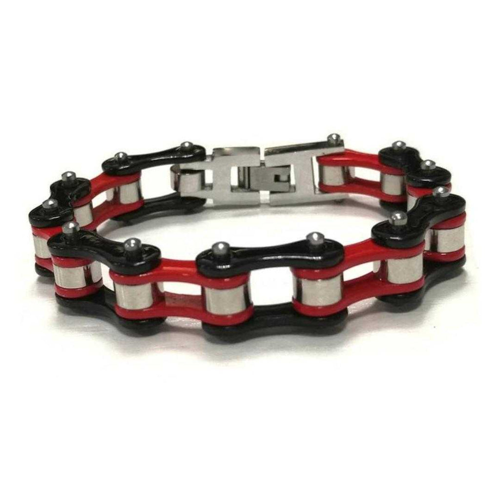 Cycolinks Red/Black Silver Ball Bracelet BOGOF - Cycolinks