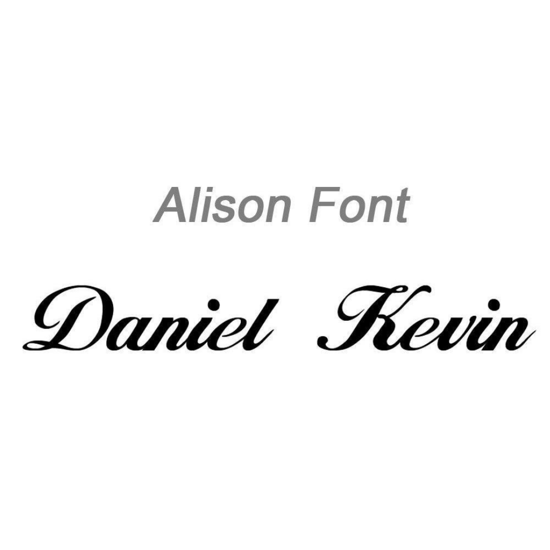 Alison 2025 font necklace