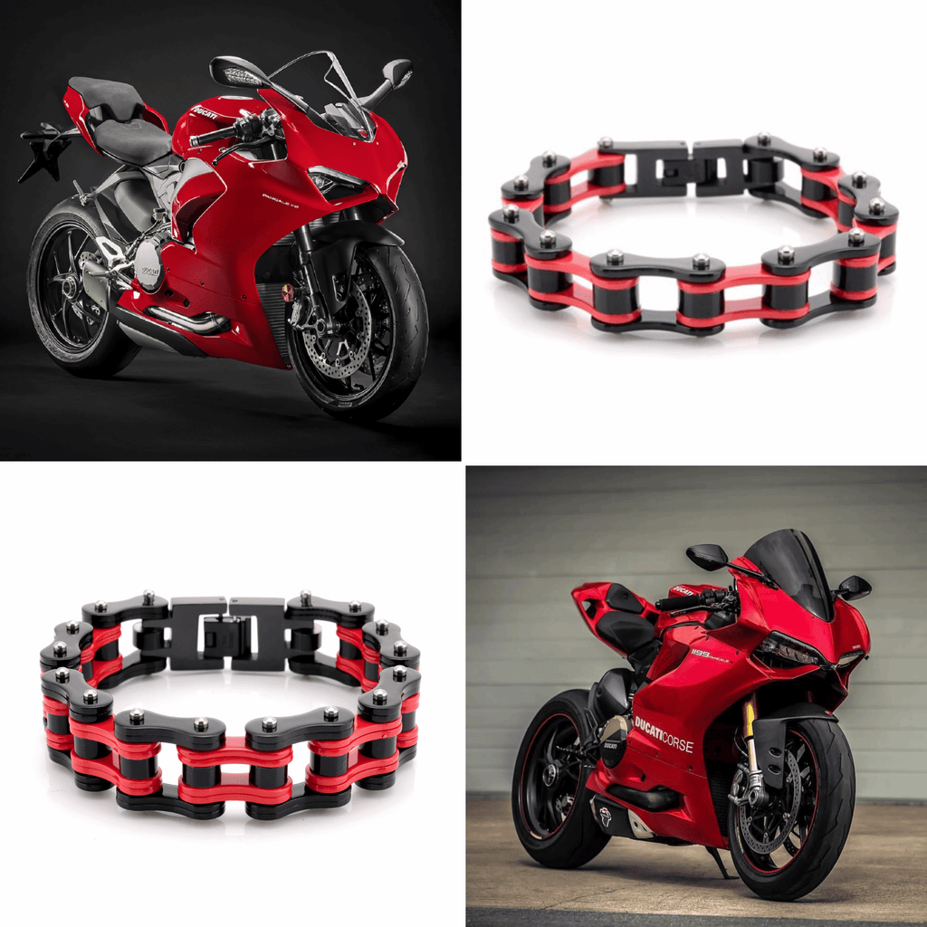 Cycolinks Ducati Red Bike Chain Bracelet - Cycolinks