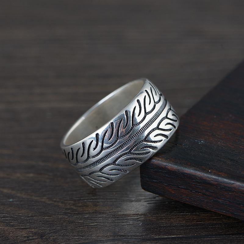 Cycolinks 925 Sterling Silver Vintage Tire ring - Cycolinks