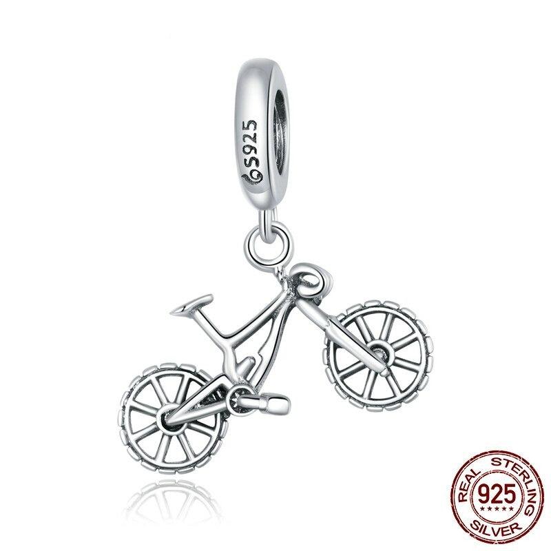 925 Sterling Silver Mountain Bike Charm