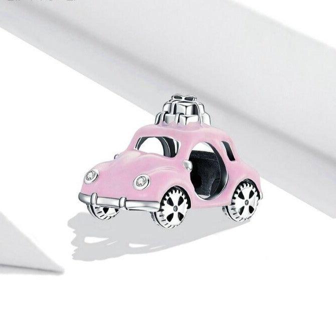 Cycolinks 925 Sterling Silver Pink Beetle Charm - Cycolinks
