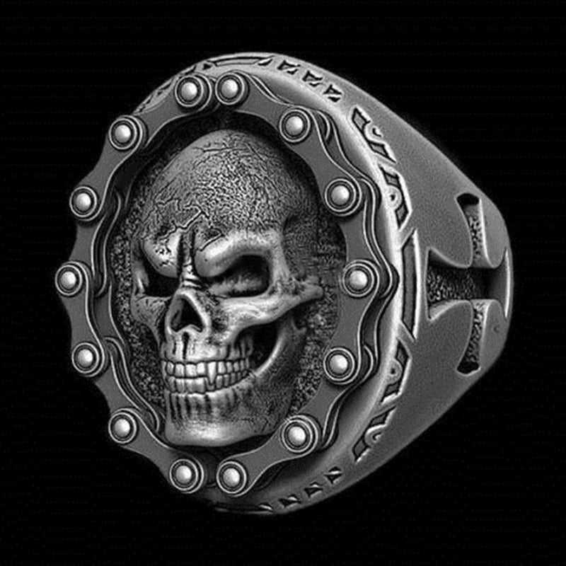 Cycolinks Titanium Steel Skull Chain Ring - Cycolinks