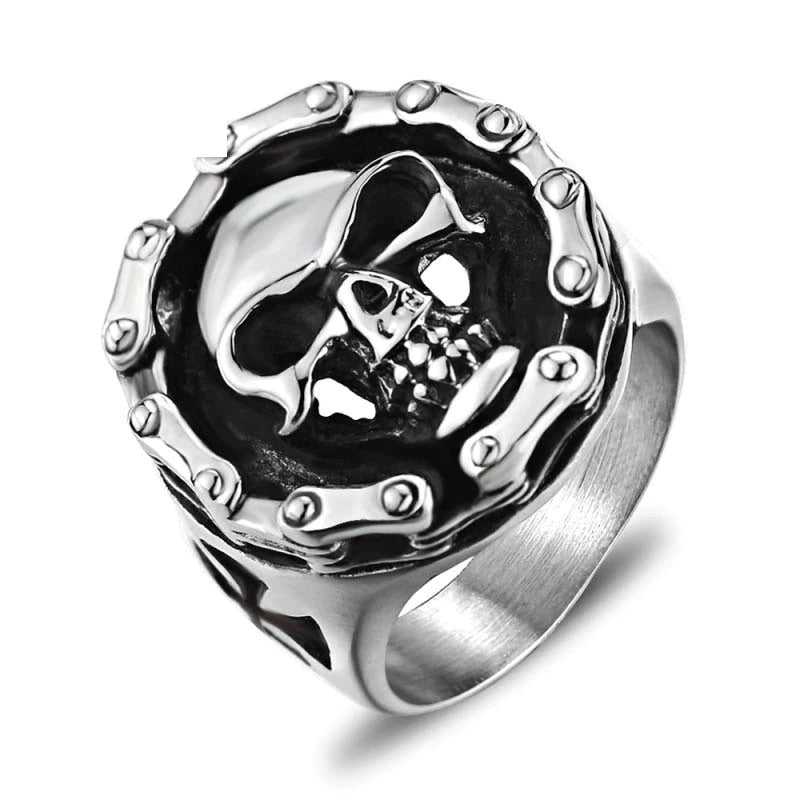 Cycolinks Titanium Steel Skull Chain Ring - Cycolinks