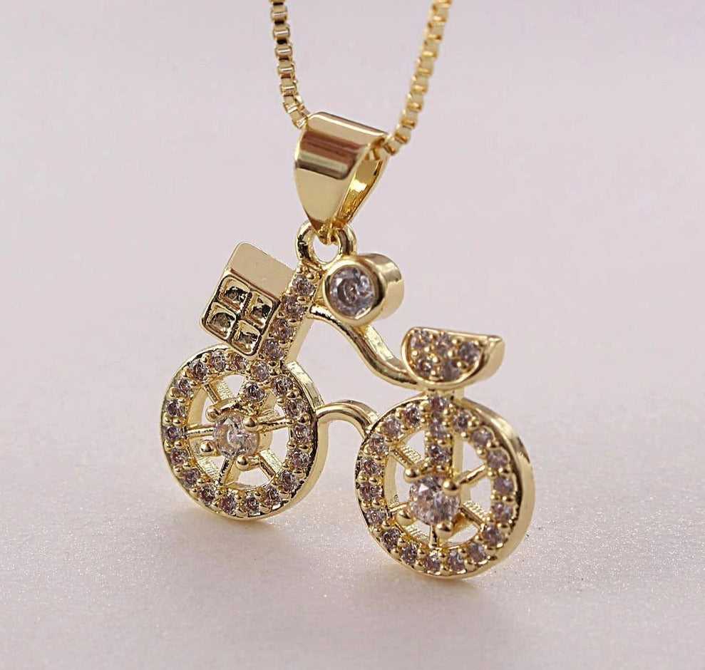 Cycolinks Copper Gold-plated Bicycle Pendant BOGOF - Cycolinks