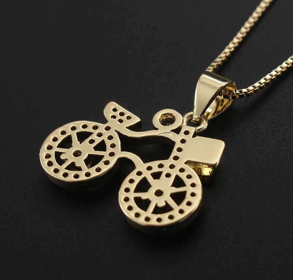 Cycolinks Copper Gold-plated Bicycle Pendant BOGOF - Cycolinks
