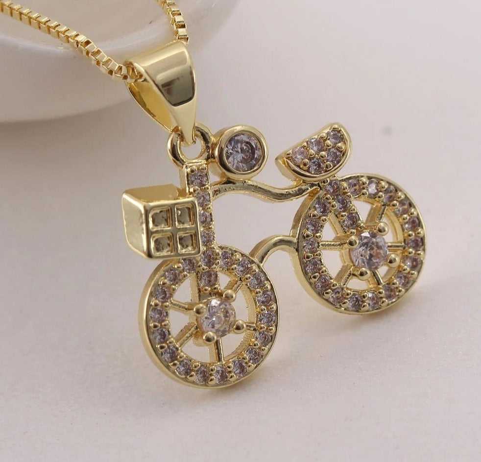 Cycolinks Copper Gold-plated Bicycle Pendant BOGOF - Cycolinks