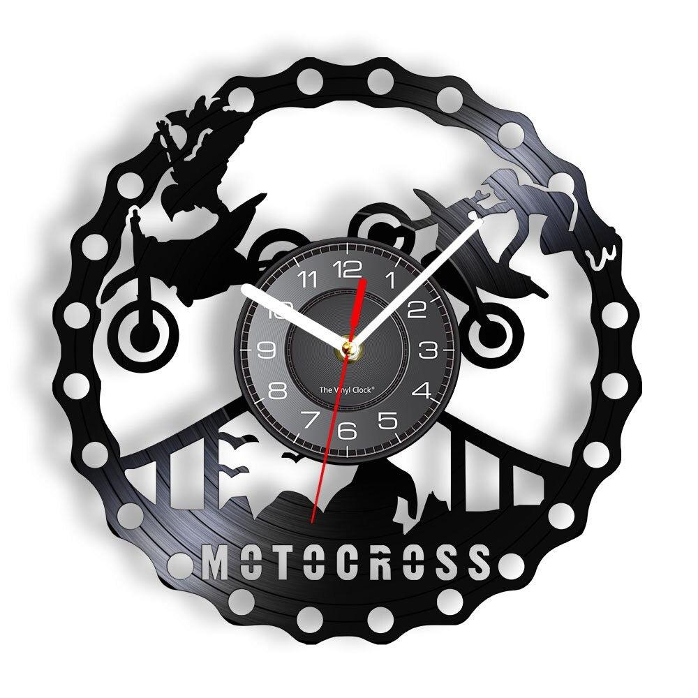 Cycolinks Motocross Jumper Vinyl Clock - Cycolinks