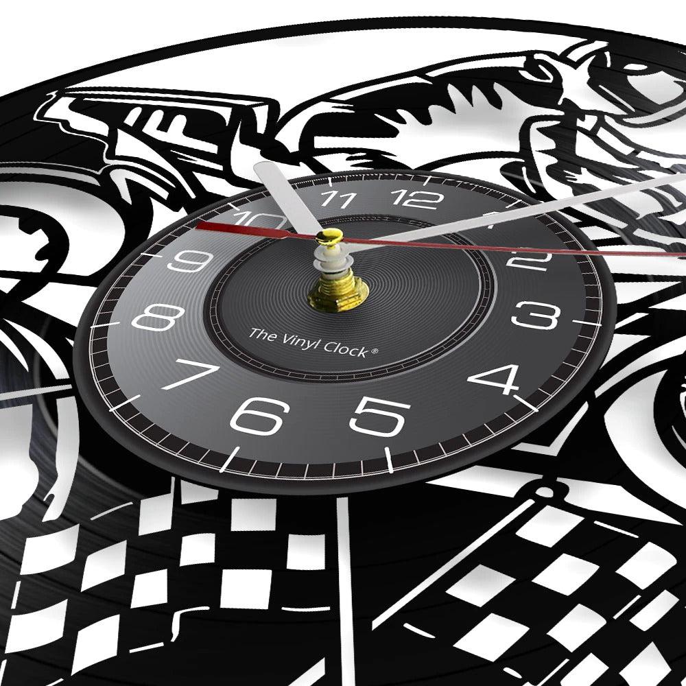 Cycolinks Motorbike Flag Vinyl Clock - Cycolinks