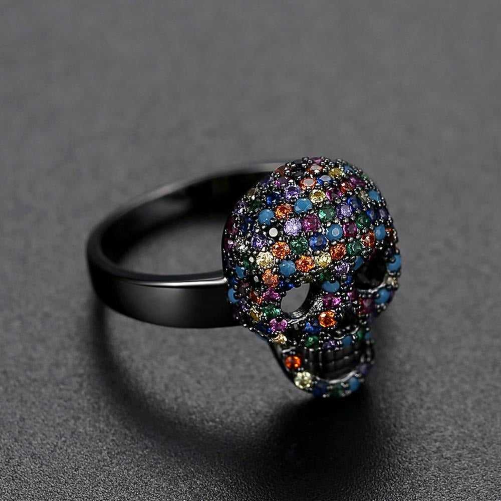 Cycolinks Copper Zircon Skull Ring - Cycolinks