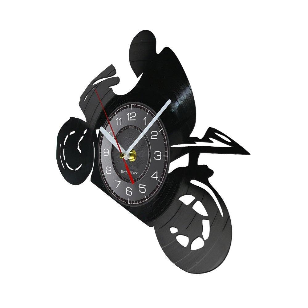 Cycolinks Motorbike Wheelie Vinyl Clock - Cycolinks