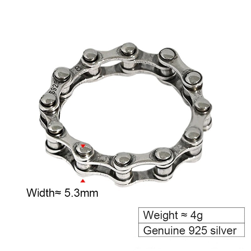 Cycolinks 925 Sterling Silver Bike Chain Ring - Cycolinks