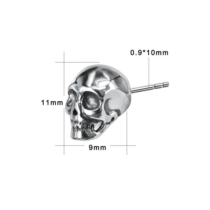 Cycolinks Punk Skull Stud Earrings - Cycolinks